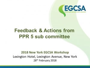NEW YORK EGCSA WORKSHOP 28February2018